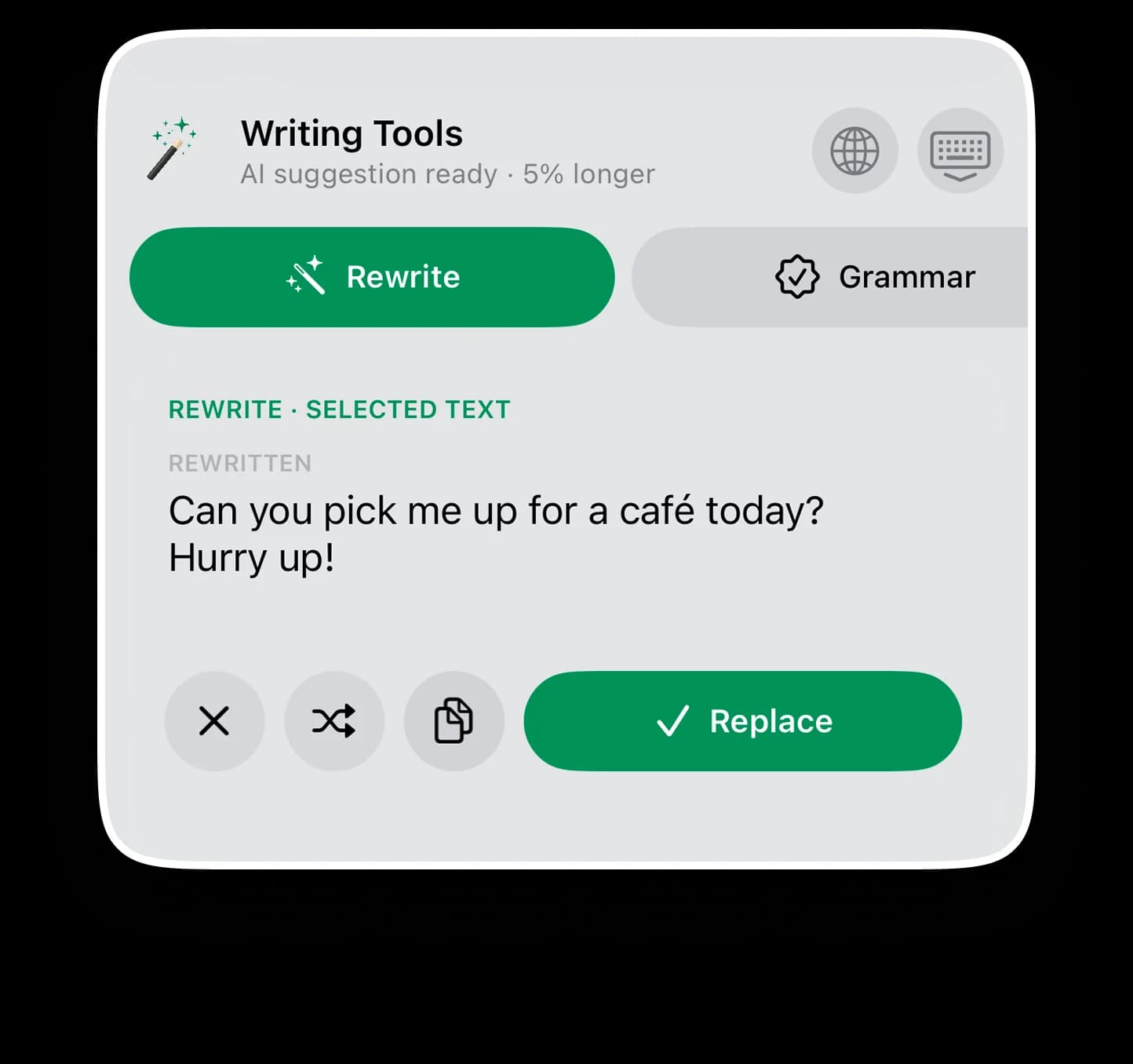 QKeyboard reescrevendo uma mensagem