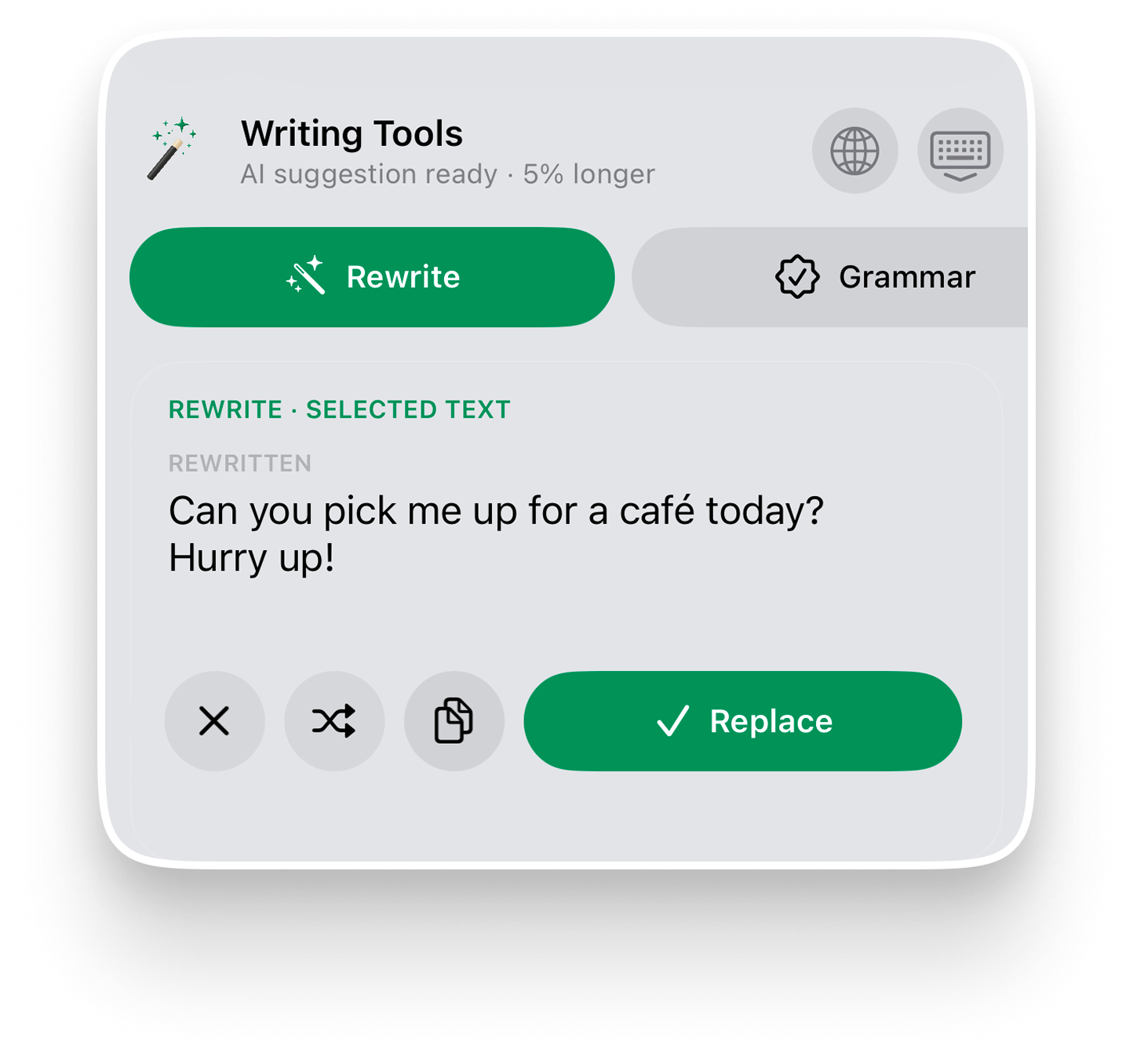 QKeyboard rewriting a message